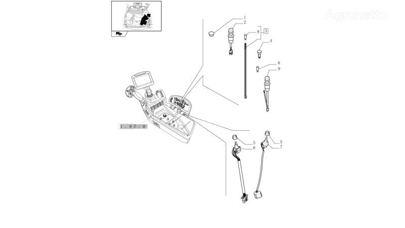 другая запчасть электрики Potencjometr 82006115 для трактора колесного New Holland T6010