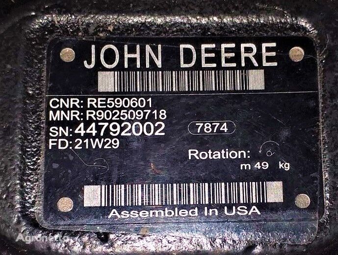 гидронасос John Deere RE590601 для трактора колесного John Deere