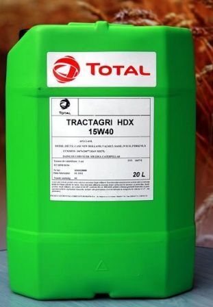 моторное масло Total Tractagri HDX 15W40 для трактора колесного